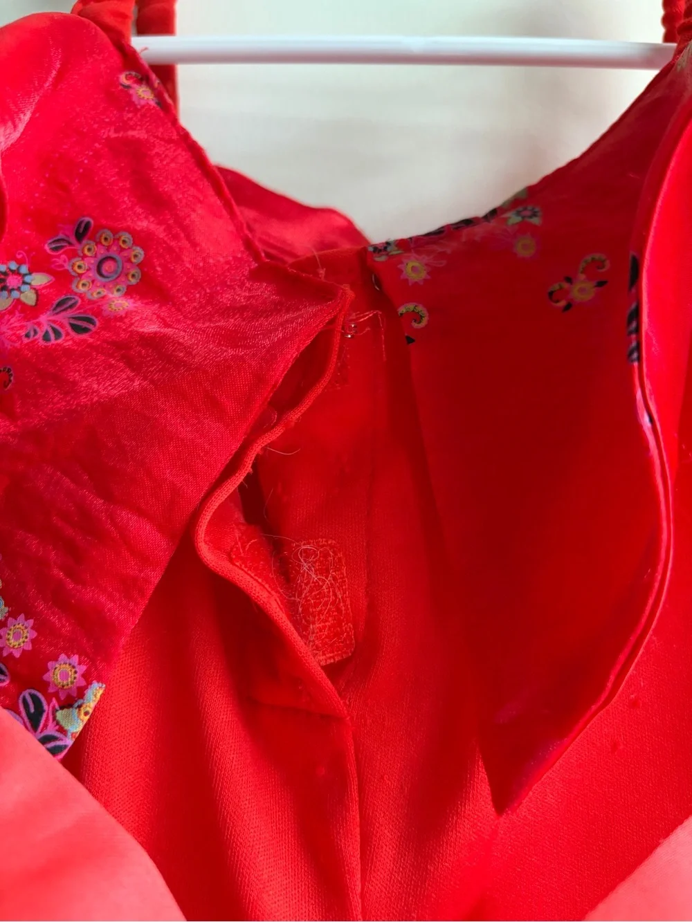 Disney Parks Elena Avalor Red Floral Costume Dress Girls Size S 8A Princess Gown